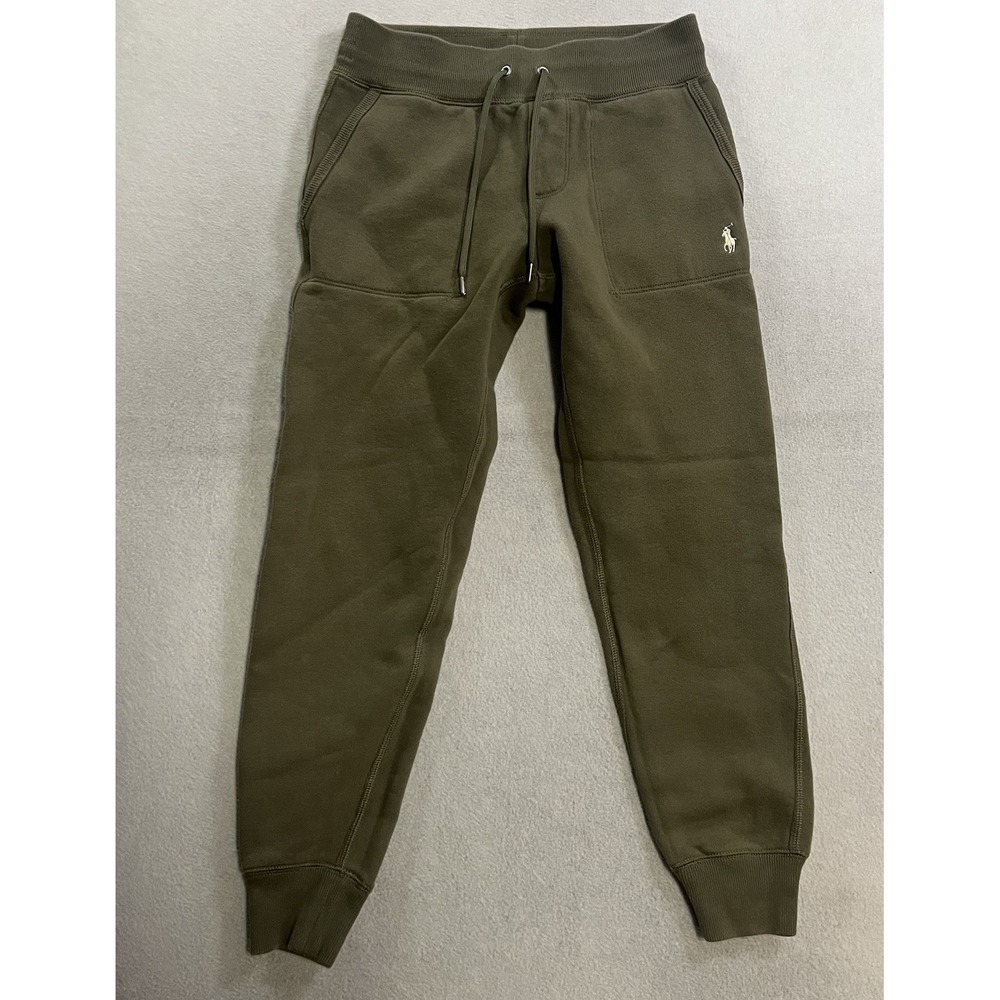 Polo Ralph Lauren Sweatpants Men's XS Green Fleece Jogger Drawstring Pony 27x25